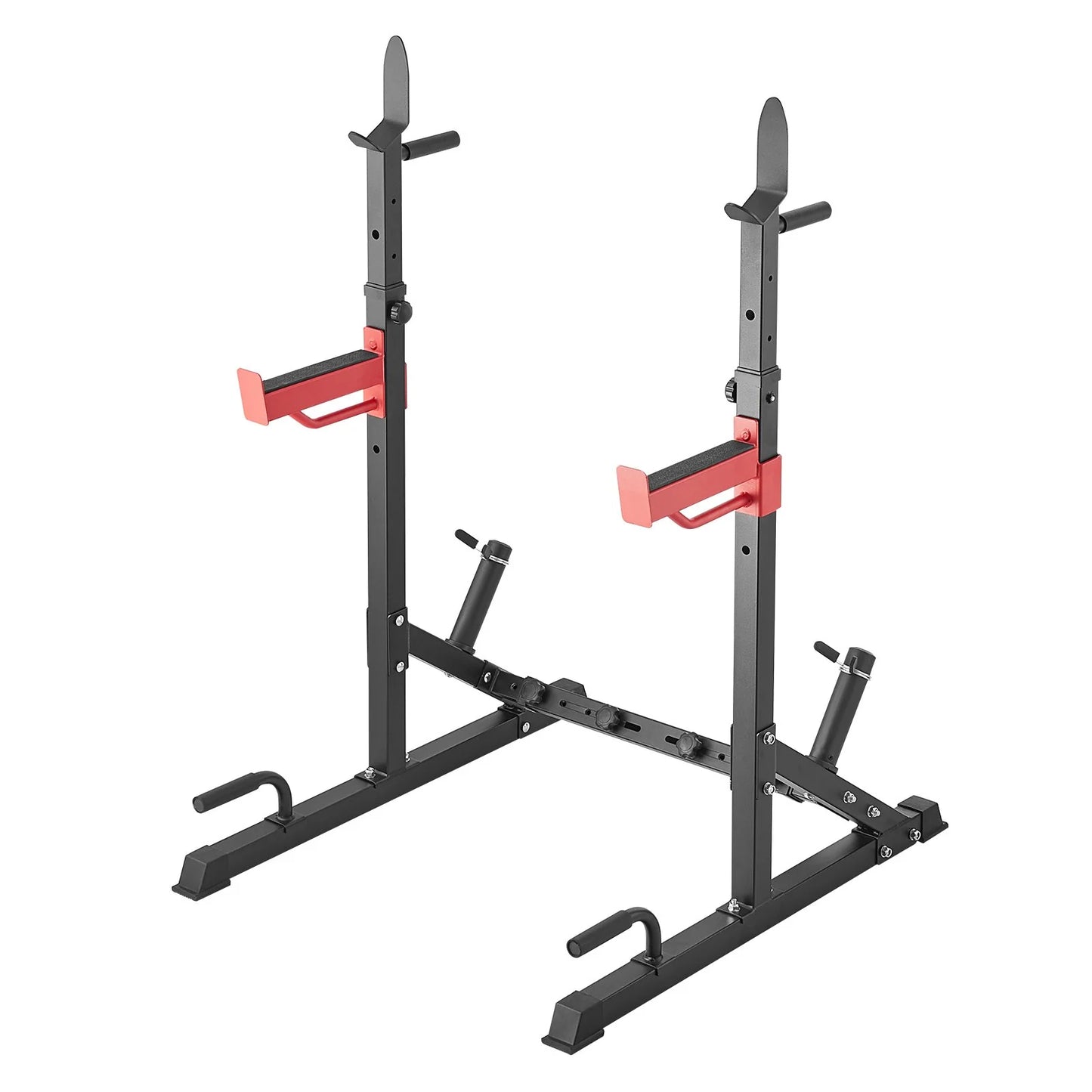 VEVOR Multi-Functional Squat Stand Power Rack with Adjustable Bench Press Stands, Weight Plate Storage, and 600 lbs Max Load Capacity for Home and Commercial Gyms