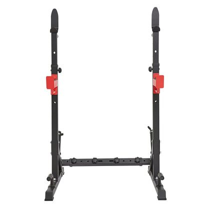 VEVOR Multi-Functional Squat Stand Power Rack with Adjustable Bench Press Stands, Weight Plate Storage, and 600 lbs Max Load Capacity for Home and Commercial Gyms