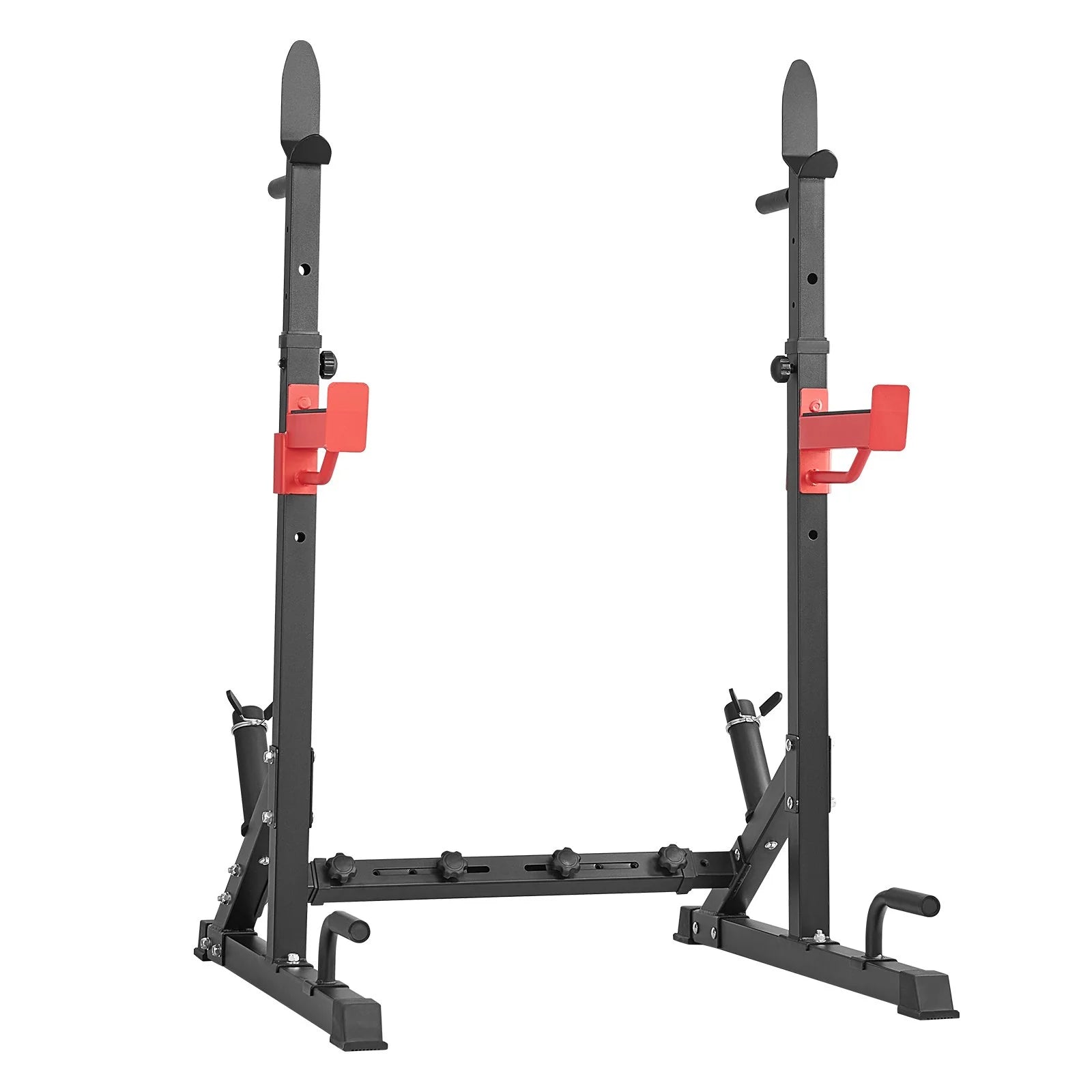 VEVOR Multi-Functional Squat Stand Power Rack with Adjustable Bench Press Stands, Weight Plate Storage, and 600 lbs Max Load Capacity for Home and Commercial Gyms